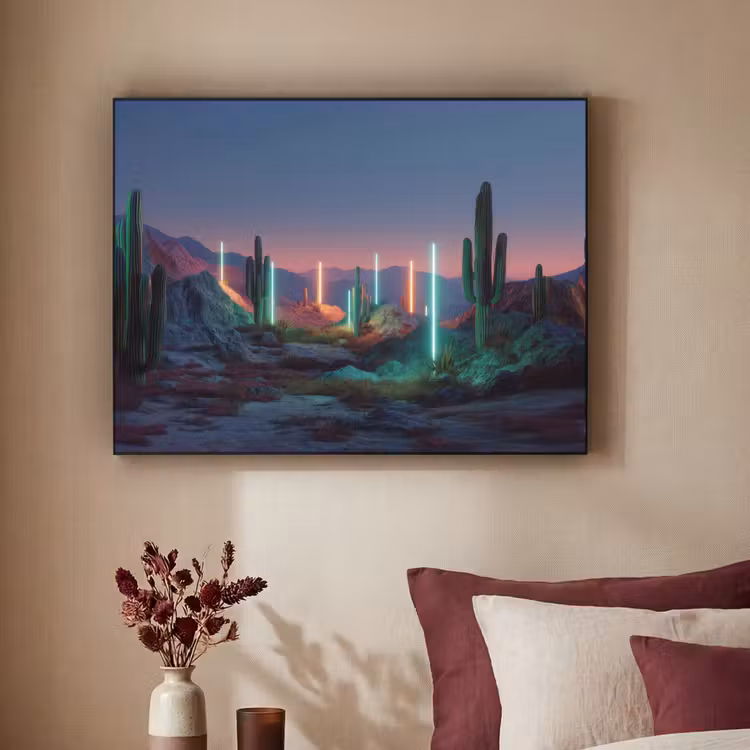 Art Frame - Cactus - Lichtzuilen - Zonsondergang — 3