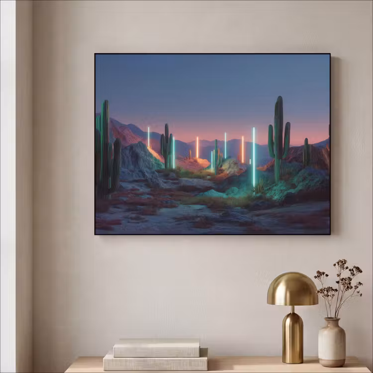 Art Frame - Cactus - Lichtzuilen - Zonsondergang — 5
