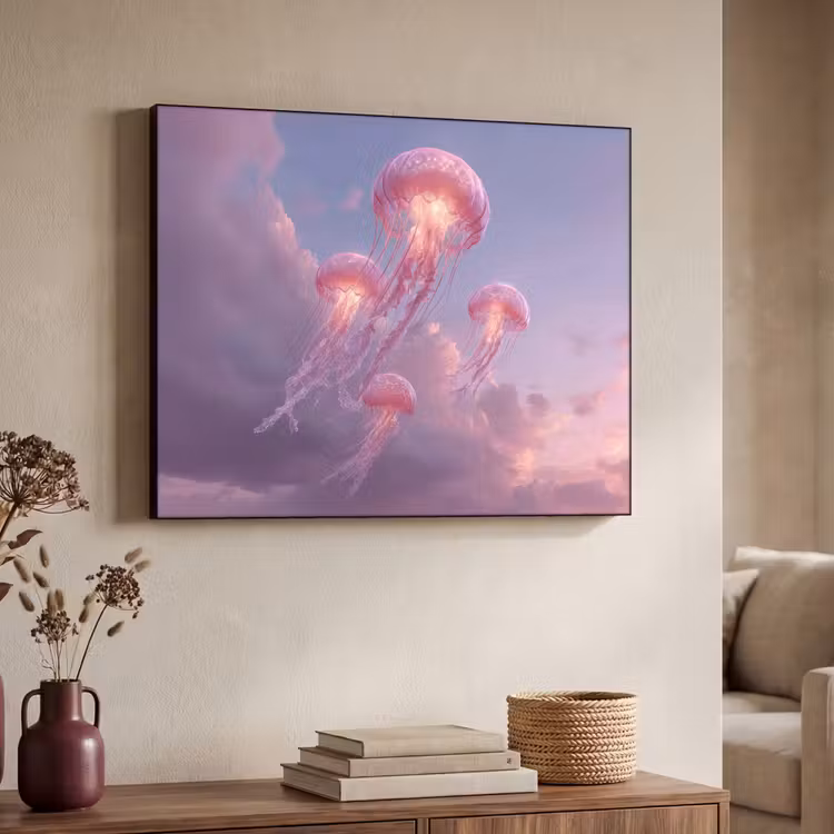 Art Frame - Kwallen - Roze - Wolken — 7