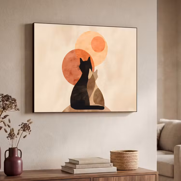 Art Frame - Katten - Zwart - Abstract - Cirkels — 7