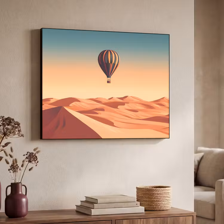 Art Frame - Luchtballon - Woestijn - Zonsondergang - Blauw — 7