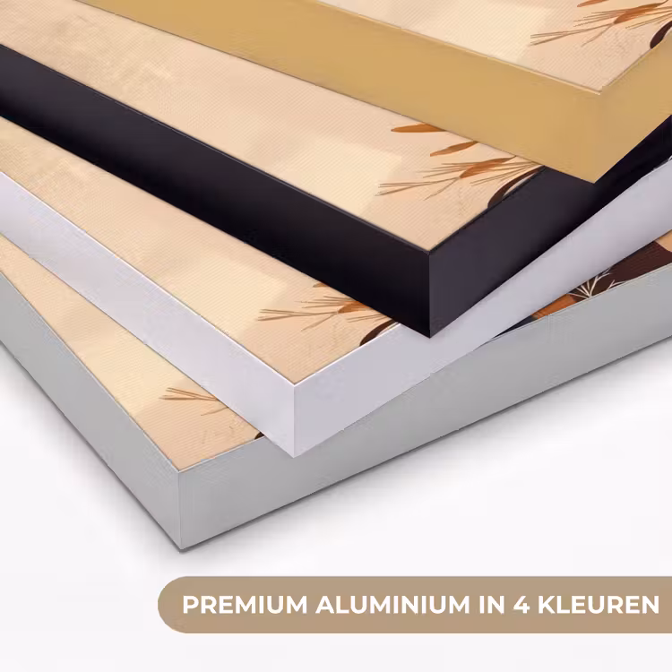 Art Frame - Vrouw - Krullen - Bloemen - Beige — 2