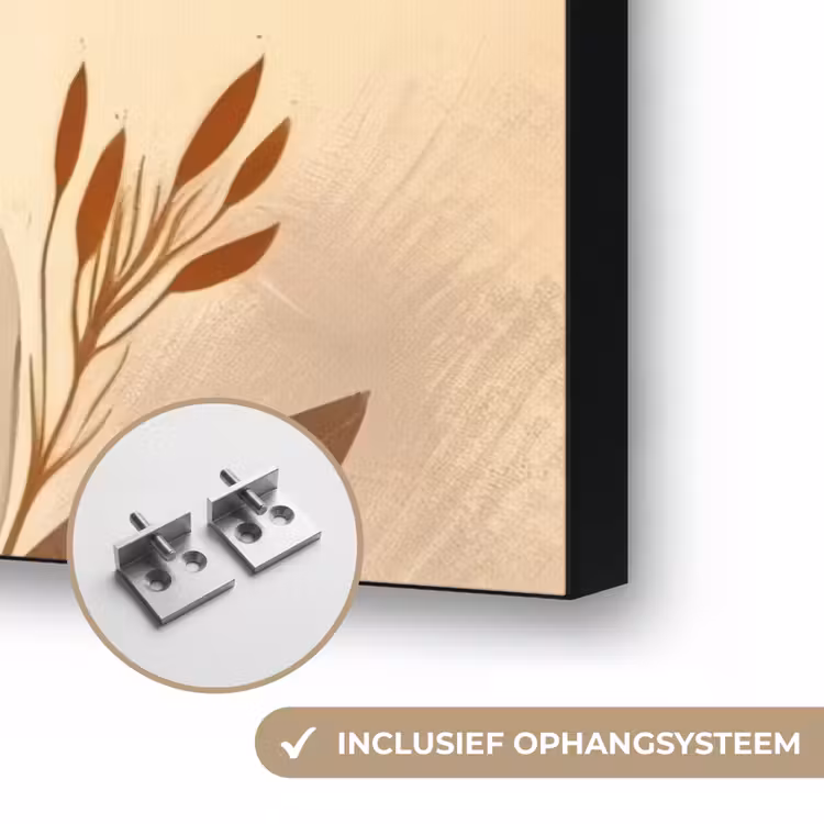 Art Frame - Vrouw - Krullen - Bloemen - Beige — 6