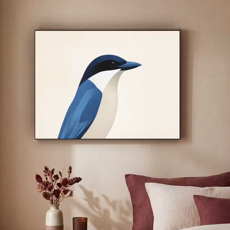 Art Frame - Illustratie - Blauw - Vogel — 3