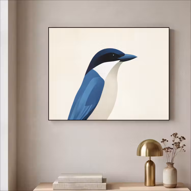 Art Frame - Illustratie - Blauw - Vogel — 5