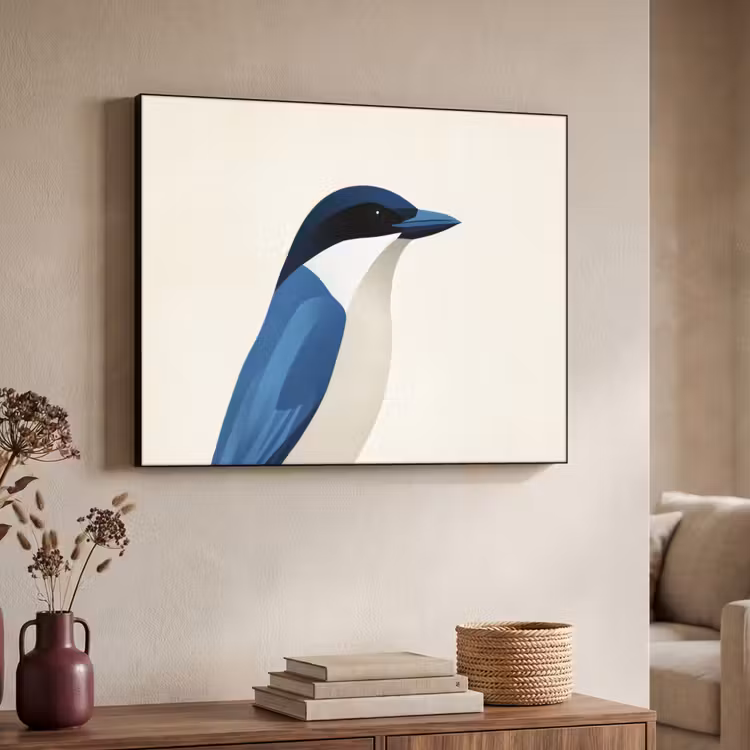Art Frame - Illustratie - Blauw - Vogel — 7