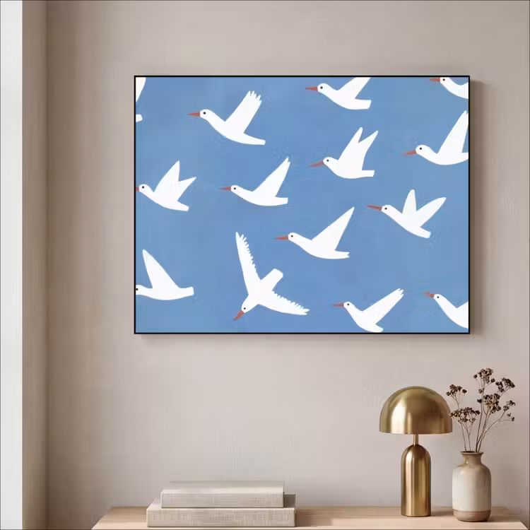 Art Frame - Vogels - Wit - Patroon — 5