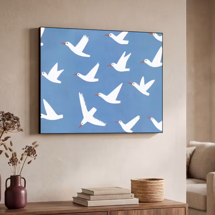 Art Frame - Vogels - Wit - Patroon — 7