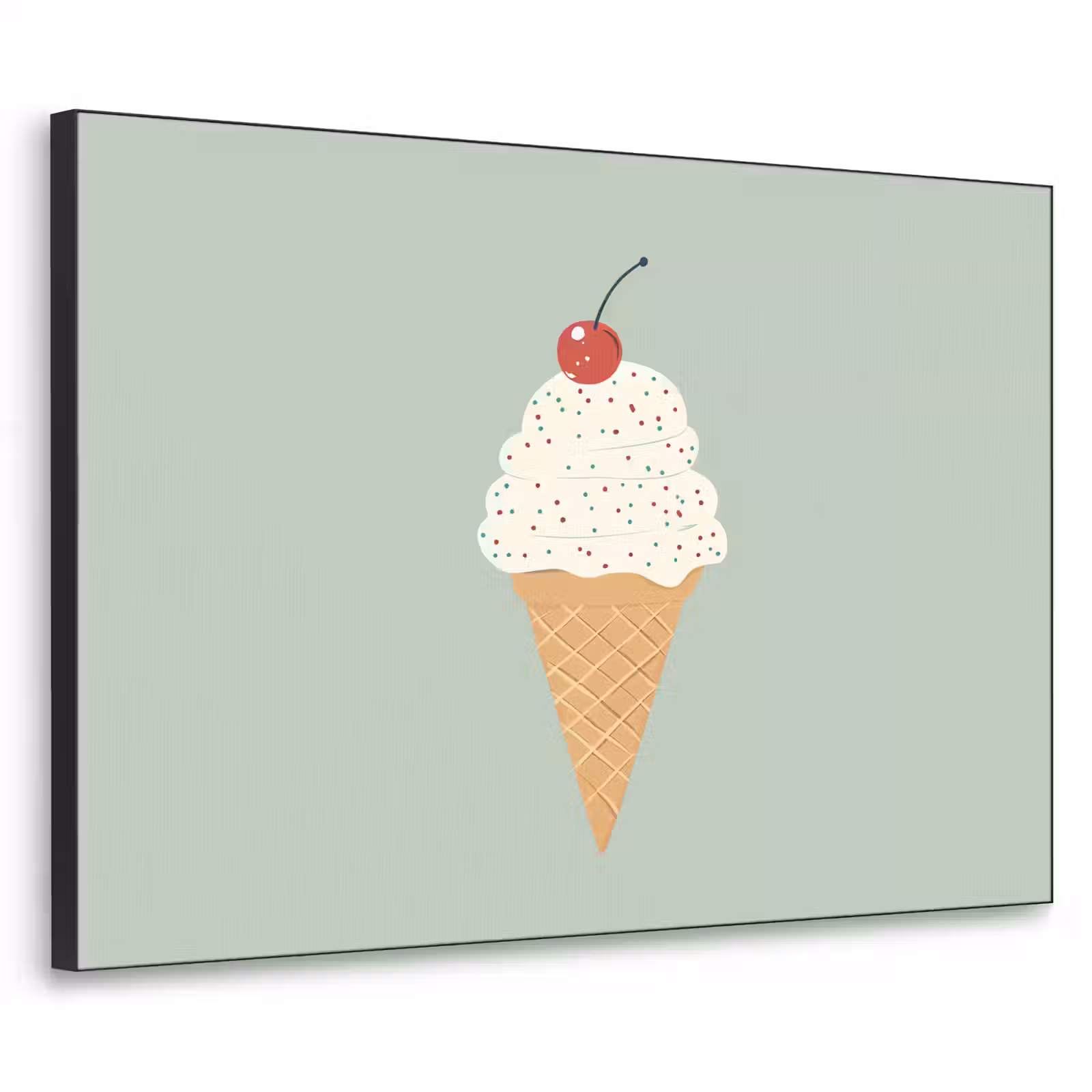 Art Frame - Illustratie - Ijsje - Spikkels - Kers — 1