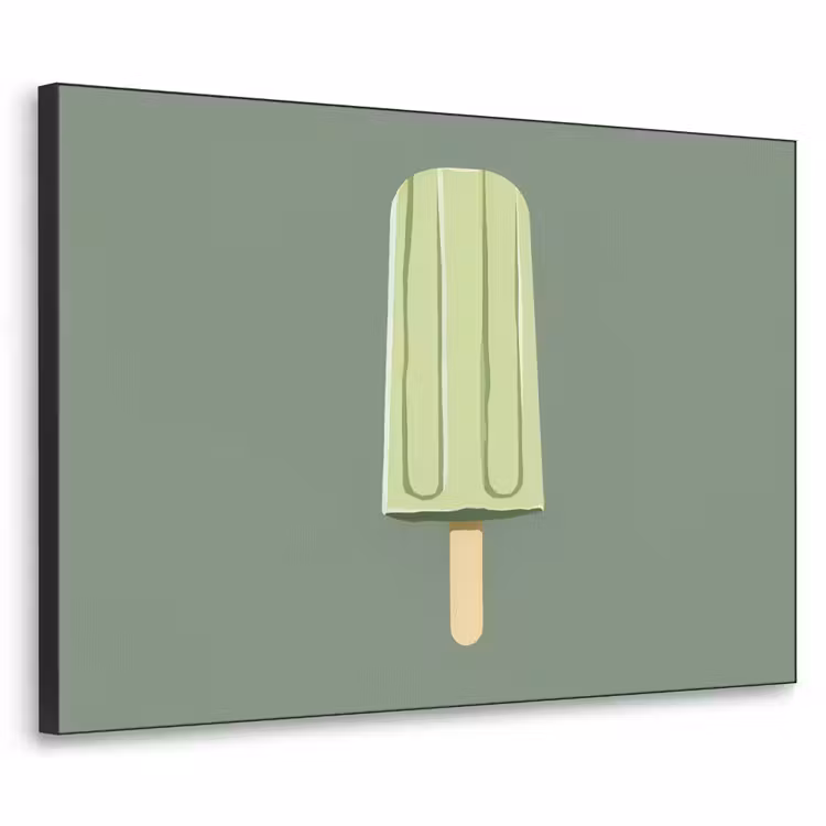 Art Frame - Groen - Waterijsje - Stokje - Illustratie — 1