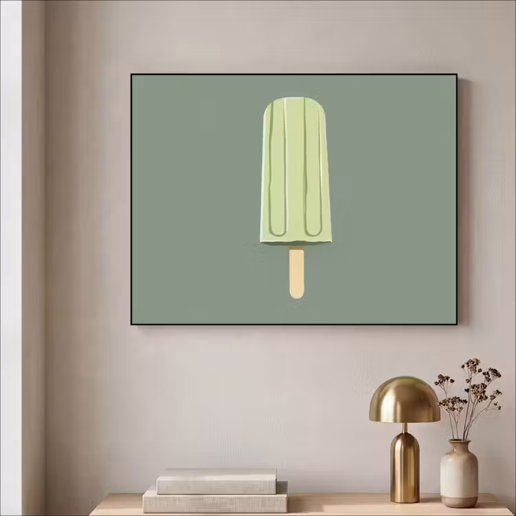 Art Frame - Groen - Waterijsje - Stokje - Illustratie — 5