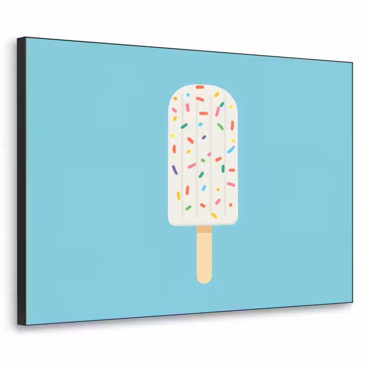 Art Frame - Ijsje - Stokje - Sprinkles - Lichtblauw — 1