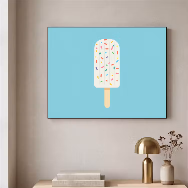 Art Frame - Ijsje - Stokje - Sprinkles - Lichtblauw — 5