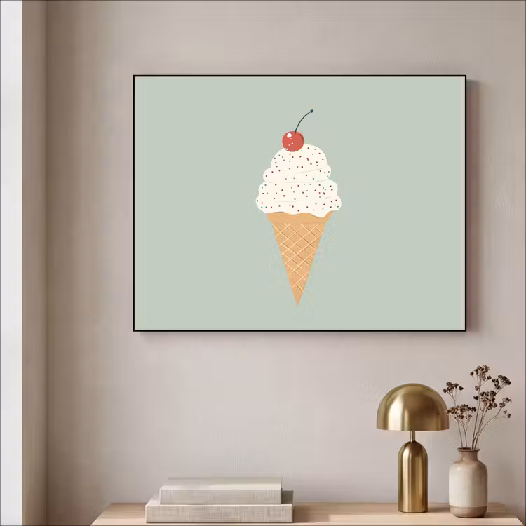 Art Frame - Illustratie - Ijsje - Spikkels - Kers — 5