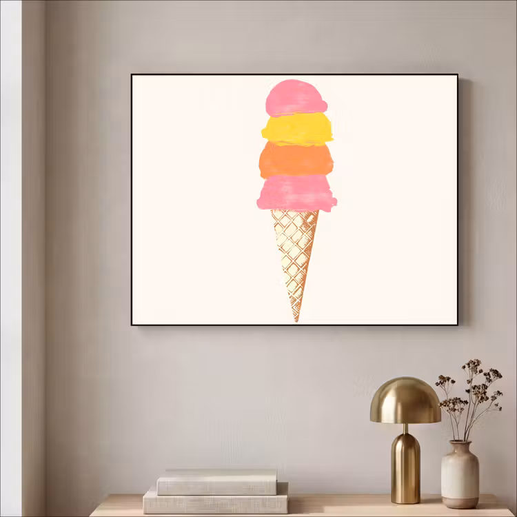 Art Frame - Schepijs - Hoorntje - Illustratie - Minimalistisch — 5