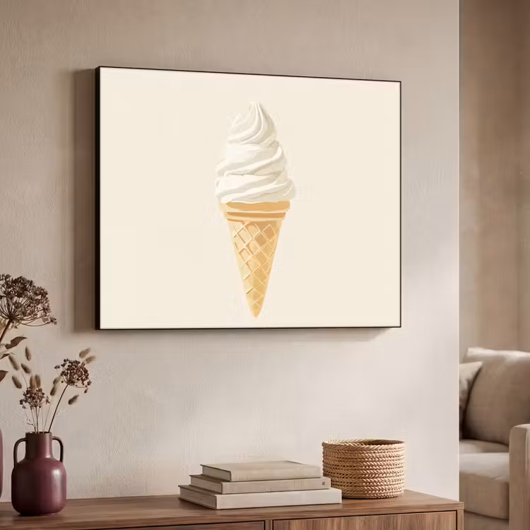 Art Frame - Softijs - Hoorntje - Wit — 7