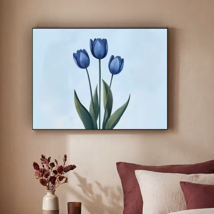 Art Frame - Tulpen - Blauw - Bladeren — 3