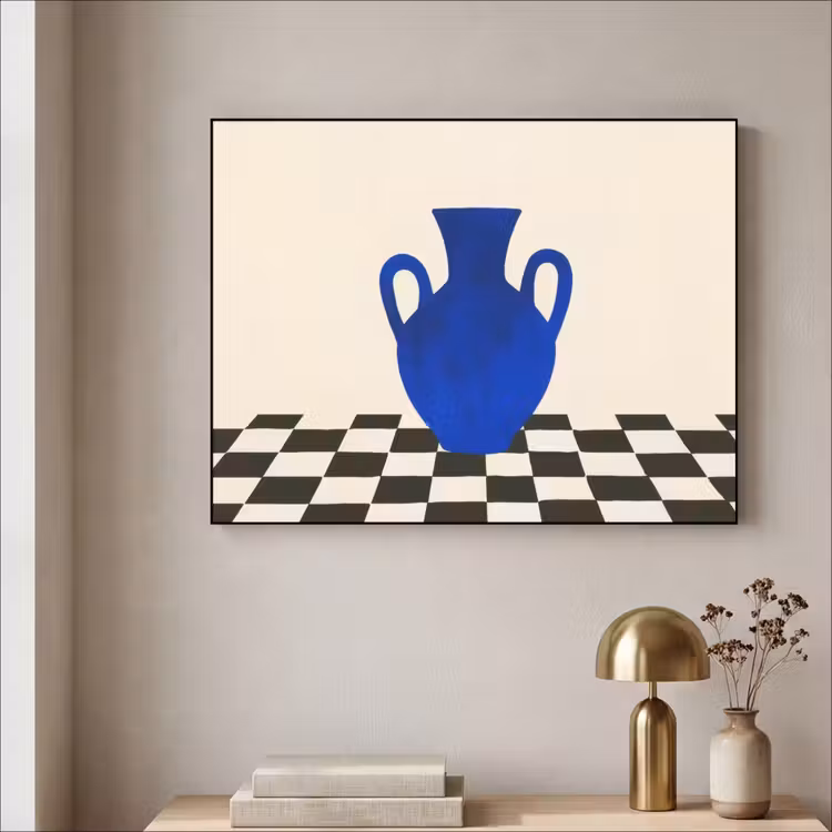 Art Frame - Vaas - Blauw - Geblokt - Modern — 5