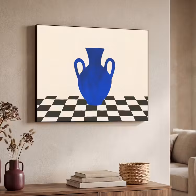 Art Frame - Vaas - Blauw - Geblokt - Modern — 7
