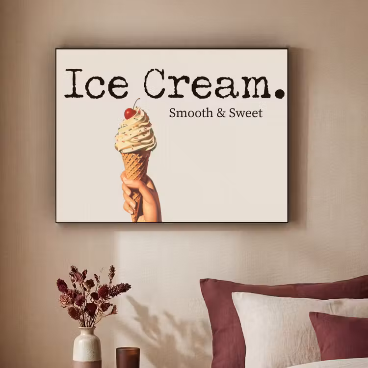 Art Frame - Ice cream - Softijs - Kleurrijk - Kers — 3
