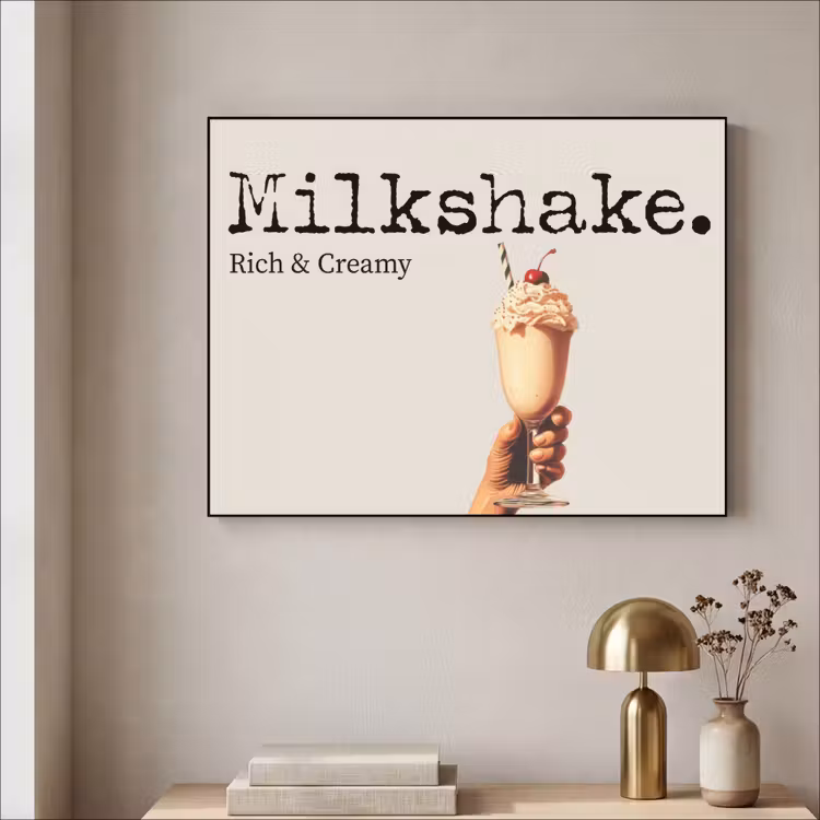 Art Frame - Milkshake - Kers - Rietje — 5