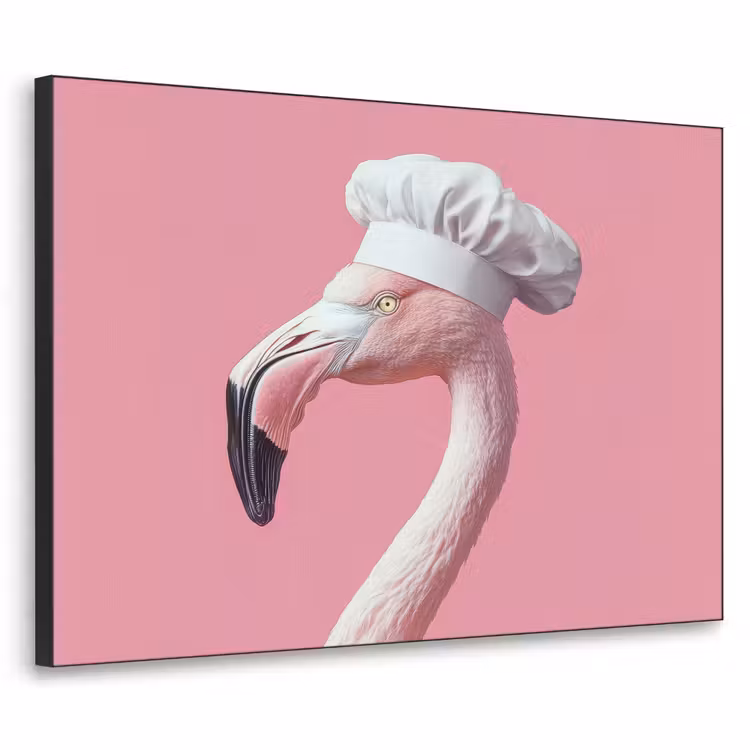 Art Frame - Flamingo - Roze - Koksmuts - Vogel — 1