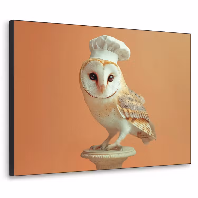Art Frame - Kerkuil - Koksmuts - Oranje - Vogel — 1