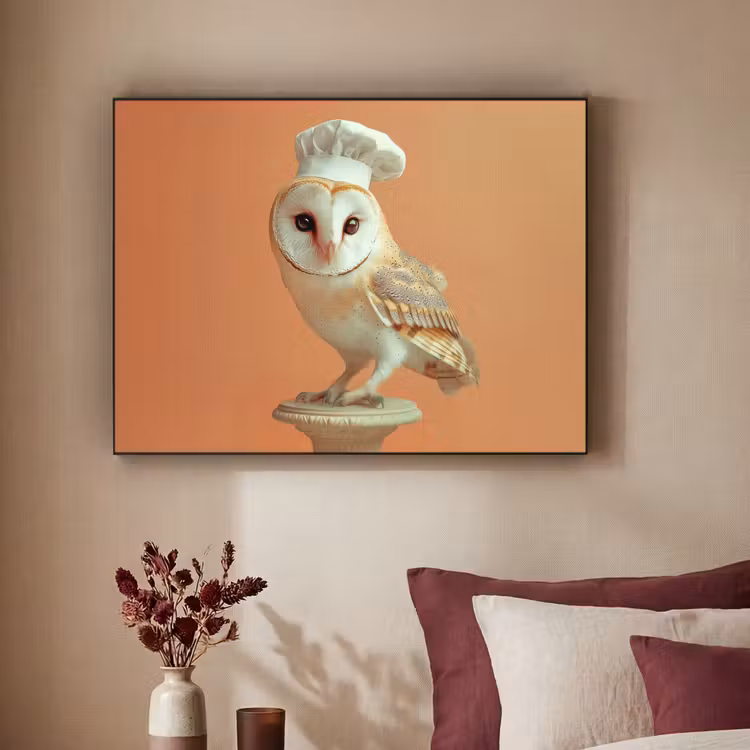 Art Frame - Kerkuil - Koksmuts - Oranje - Vogel — 3