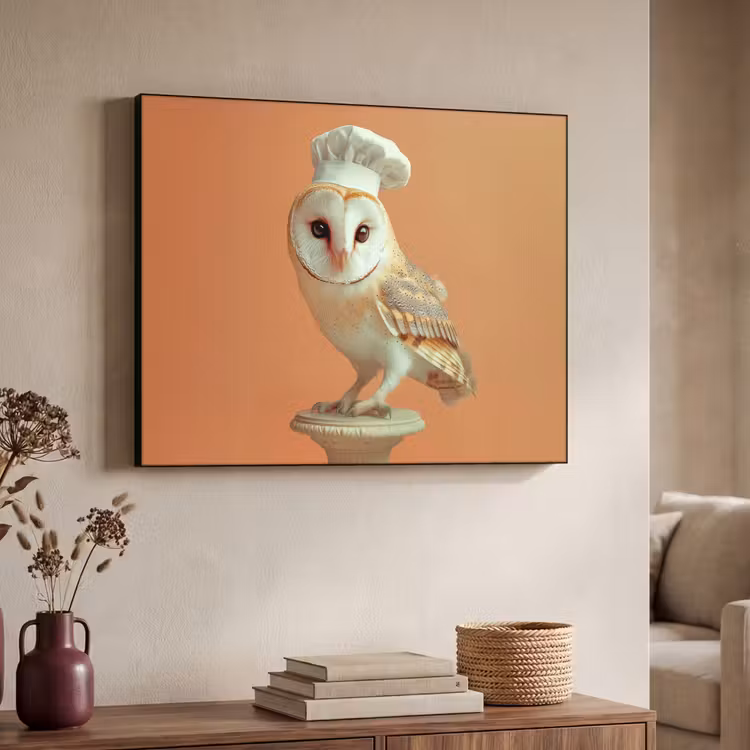 Art Frame - Kerkuil - Koksmuts - Oranje - Vogel — 7