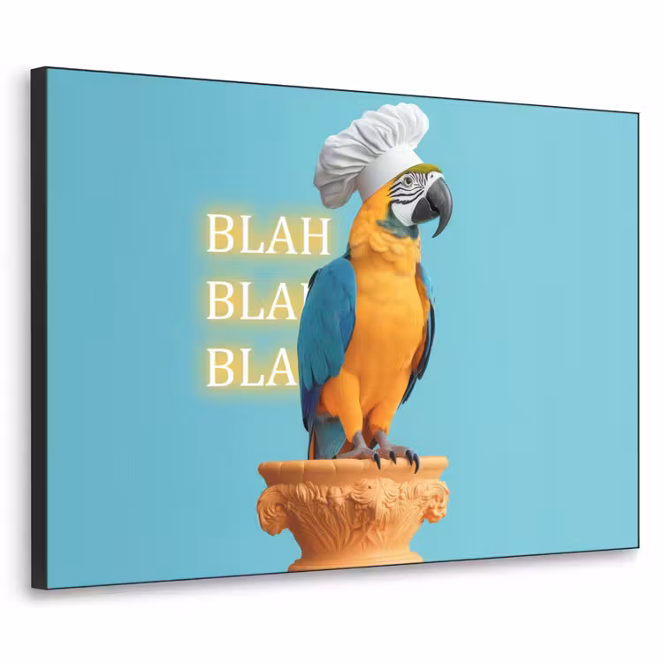 Art Frame - Papegaai - Koksmuts - Quote - Neon — 1