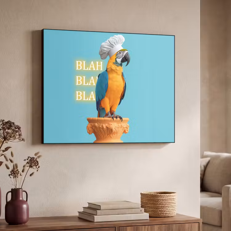 Art Frame - Papegaai - Koksmuts - Quote - Neon — 7