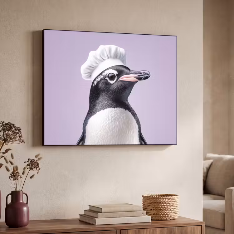 Art Frame - Pinguïn - Koksmuts - Lief - Paars — 7