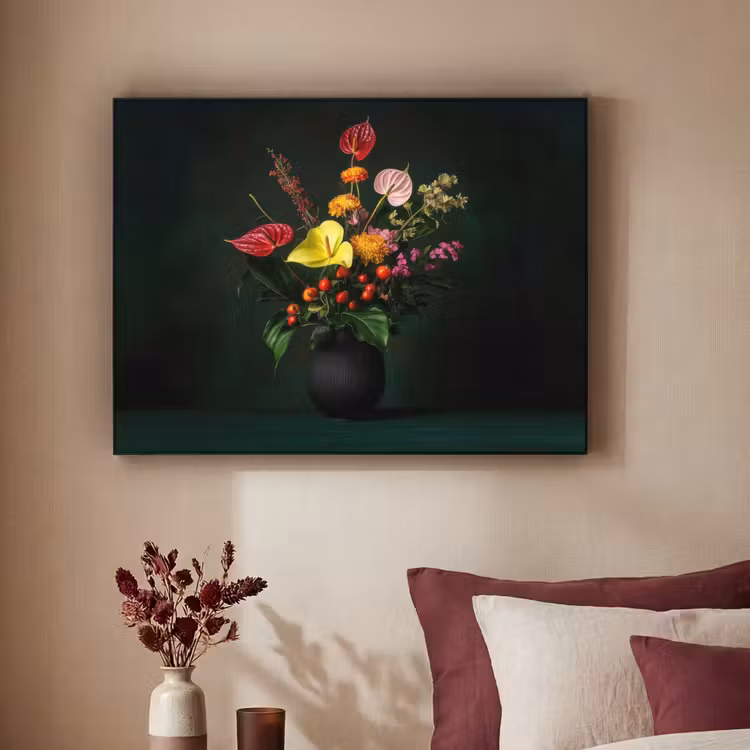 Art Frame - Bloemen - Vaas - Zwart — 3