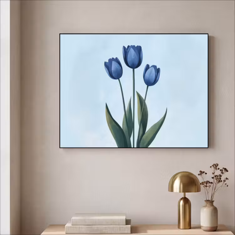 Art Frame - Tulpen - Blauw - Bladeren — 5