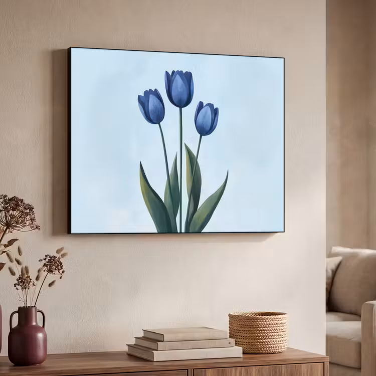 Art Frame - Tulpen - Blauw - Bladeren — 7