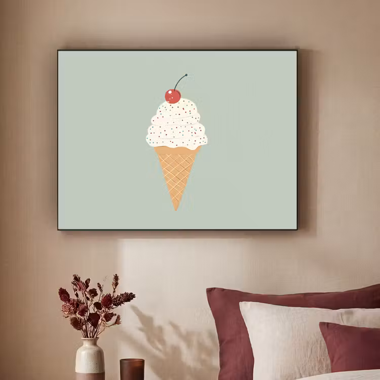 Art Frame - Illustratie - Ijsje - Spikkels - Kers — 3