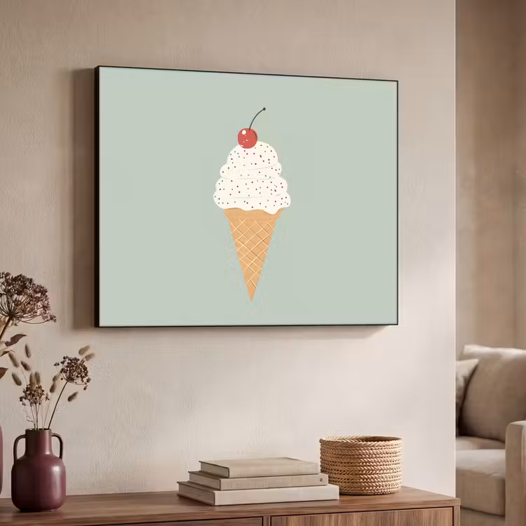 Art Frame - Illustratie - Ijsje - Spikkels - Kers — 7