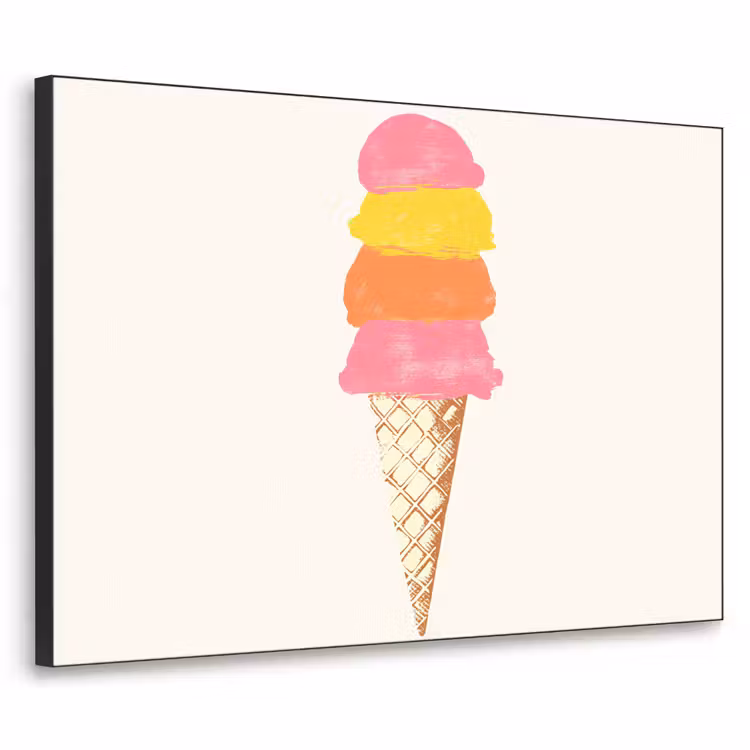Art Frame - Schepijs - Hoorntje - Illustratie - Minimalistisch — 1