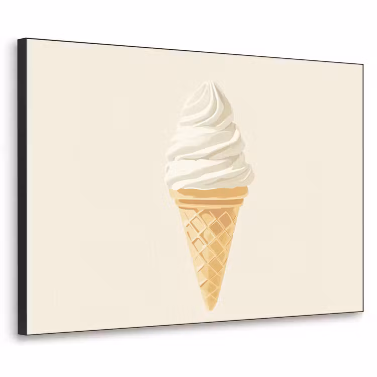 Art Frame - Softijs - Hoorntje - Wit — 1