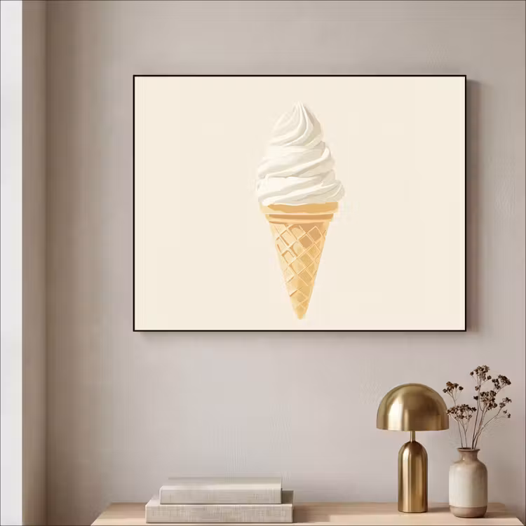 Art Frame - Softijs - Hoorntje - Wit — 5