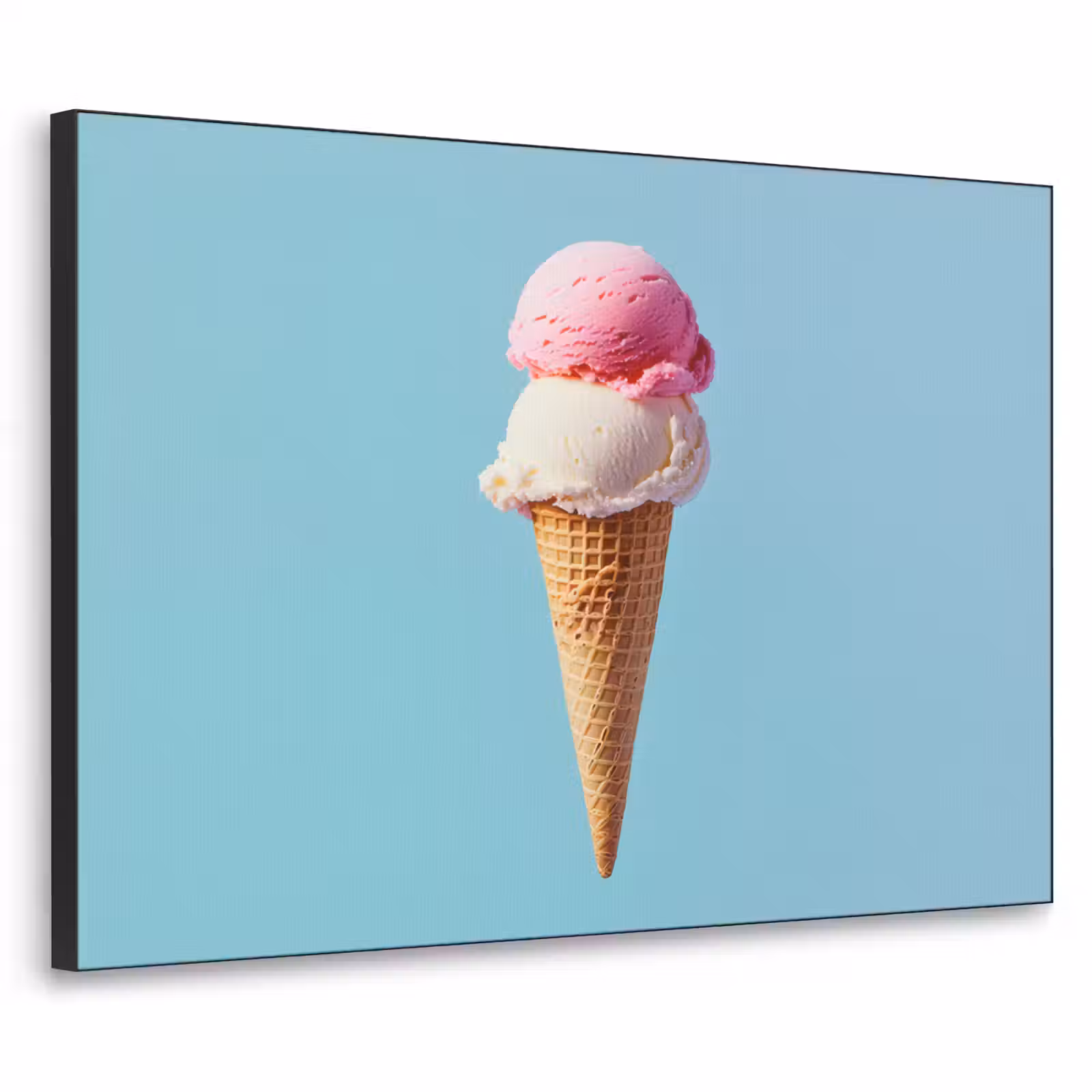 Art Frame - Bolletjes - Schepijs - Hoorntje - Blauw — 1