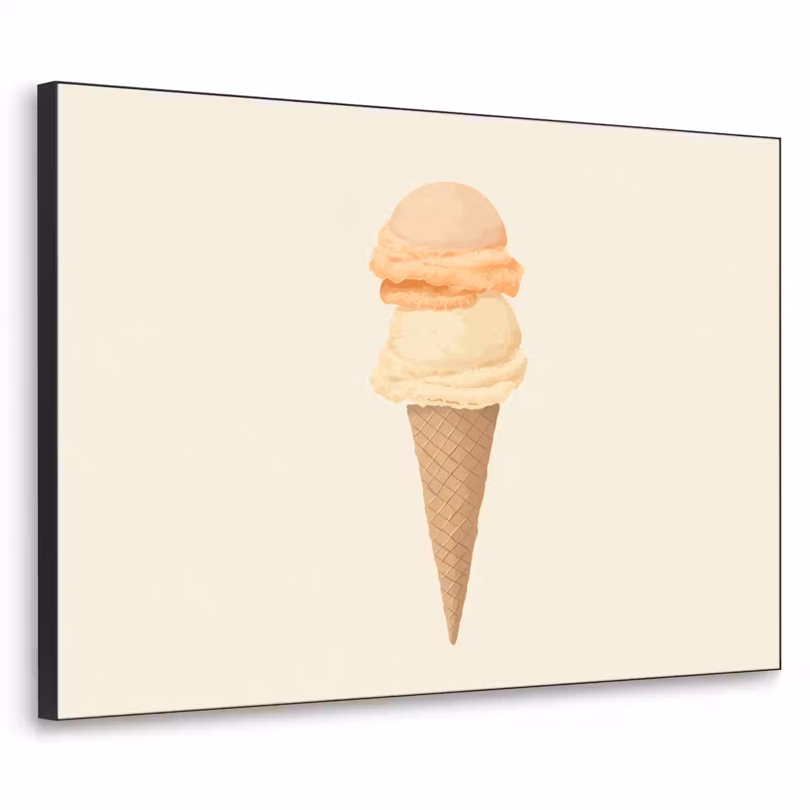 Art Frame - Minimalistisch - Schepijs - Hoorntje - Beige — 1