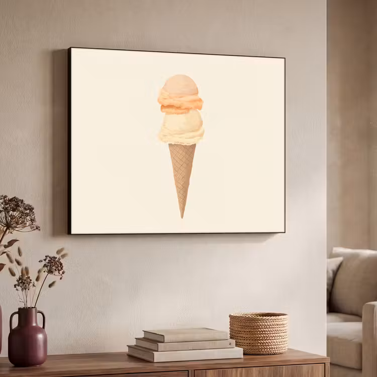 Art Frame - Minimalistisch - Schepijs - Hoorntje - Beige — 7