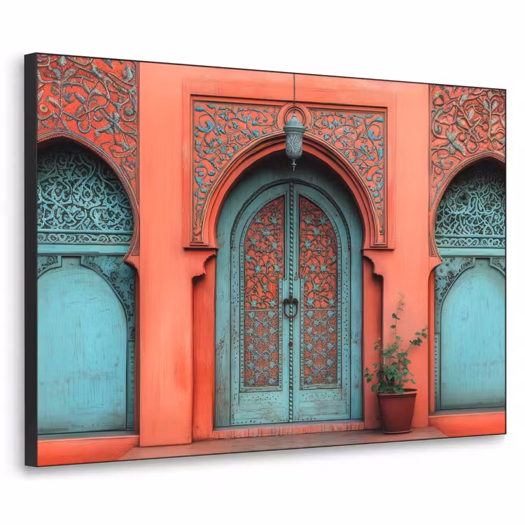 Art Frame - Lantaarn - Deur - Turquoise — 1