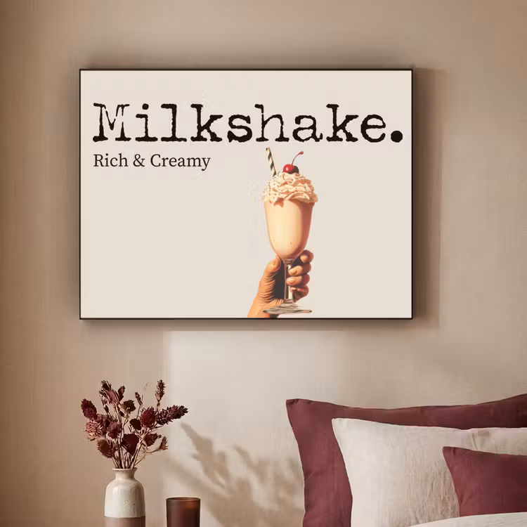 Art Frame - Milkshake - Kers - Rietje — 3