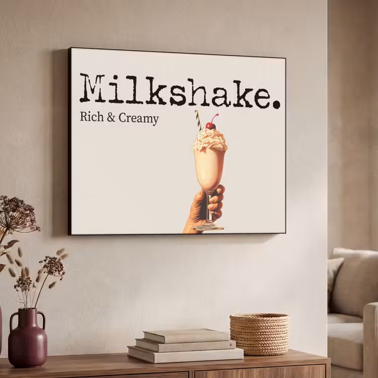 Art Frame - Milkshake - Kers - Rietje — 7