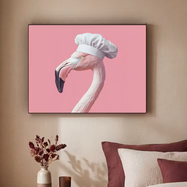 Art Frame - Flamingo - Roze - Koksmuts - Vogel — 3
