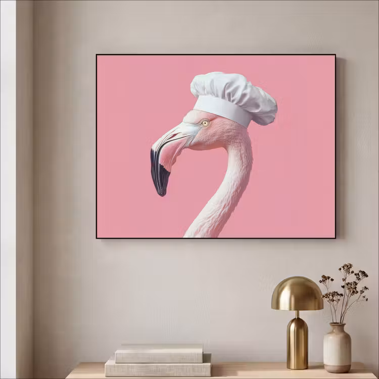 Art Frame - Flamingo - Roze - Koksmuts - Vogel — 5
