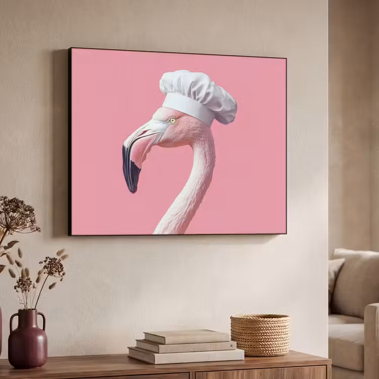 Art Frame - Flamingo - Roze - Koksmuts - Vogel — 7