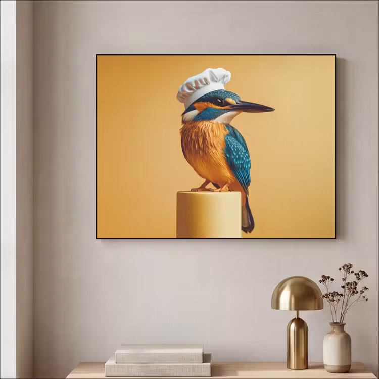 Art Frame - Ijsvogel - Pilaar - Koksmuts - Vogel — 5